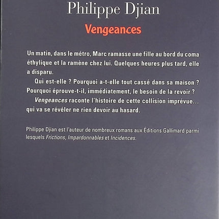 Vengeances - Philippe Djian - livre