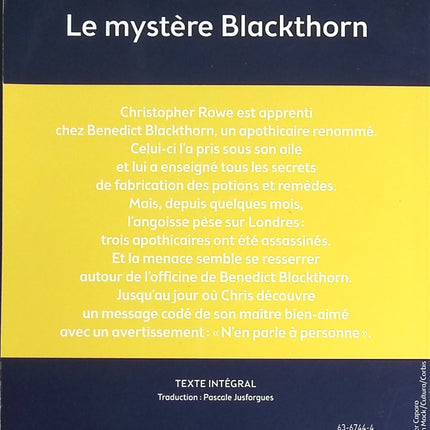 Le mystère Blackthorn - Kevin Sands - livre