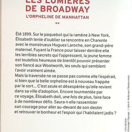 Les Lumières de Broadway – L’Orpheline de Manhattan tome 2 roman historique New York XXe siècle – Marie-Bernadette Dupuy - livre