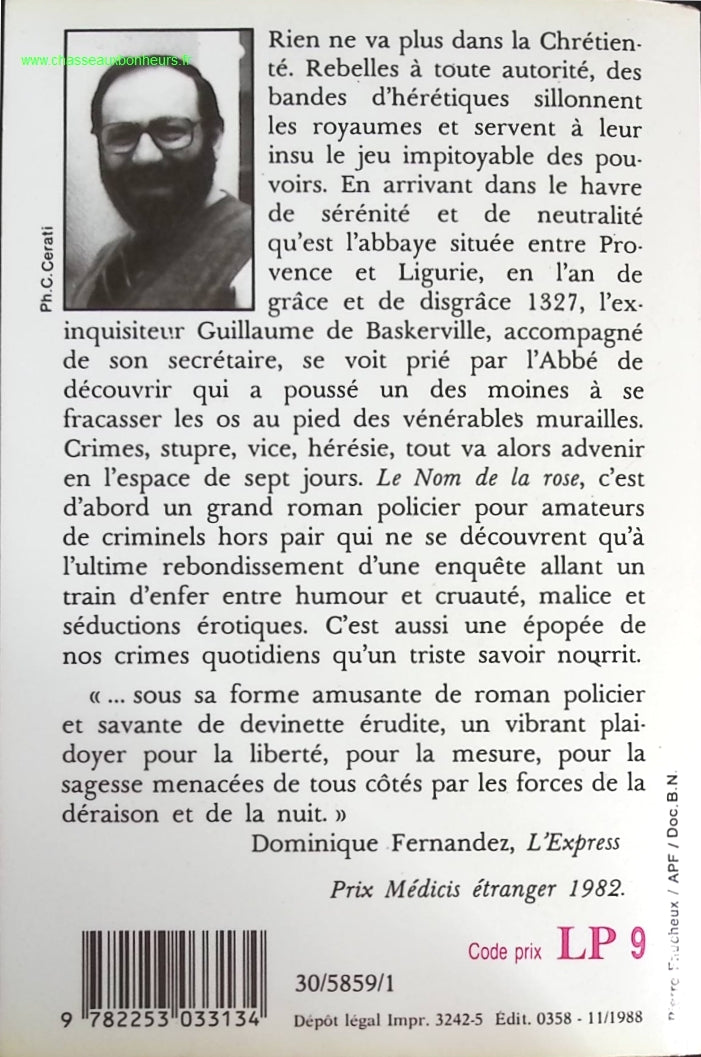 The Name of the Rose - Umberto Eco - Book