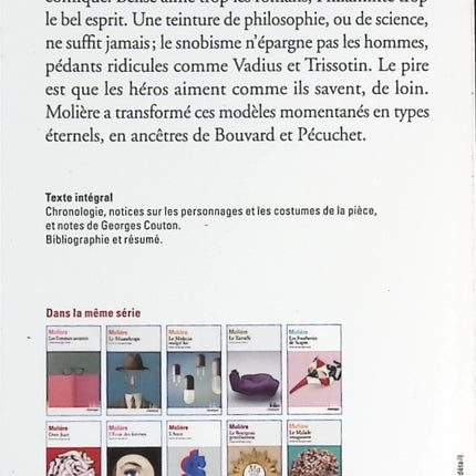 Les Femmes savantes - Molière - livre