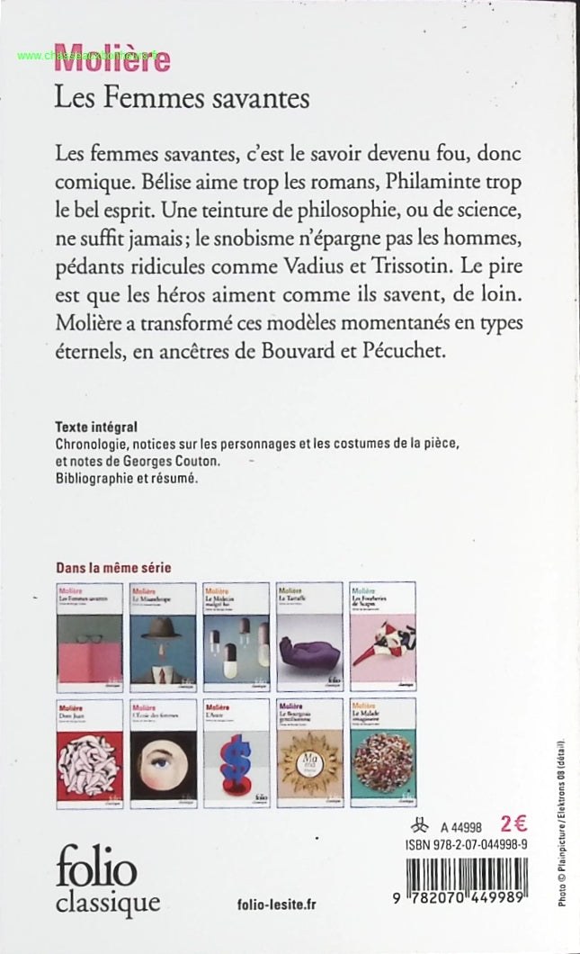Les Femmes savantes - Molière - livre