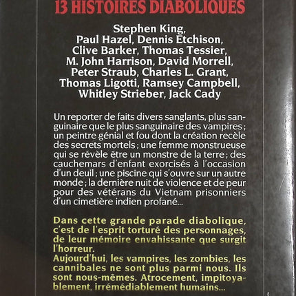13 Histoires diaboliques - Stephen King, Peter Straub, Paul Hazel, Thomas Tessier, Thomas Ligotti, Clive Barker, David Morell, Dennis Etchison, Charles L. Grant, Ramsey Campbell - livre