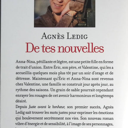 De tes nouvelles - Agnès Ledig - livre