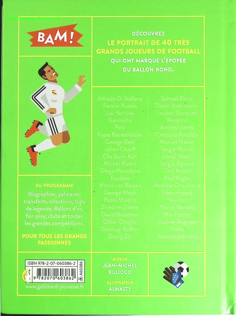 Foot - 40 Joueurs De Légende - Jean-Michel Billioud, Almasty - livre