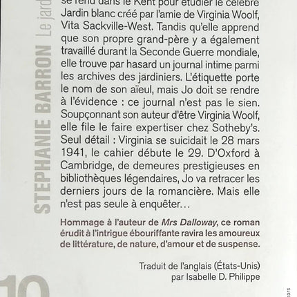 Le jardin blanc - Stephanie Barron - livre
