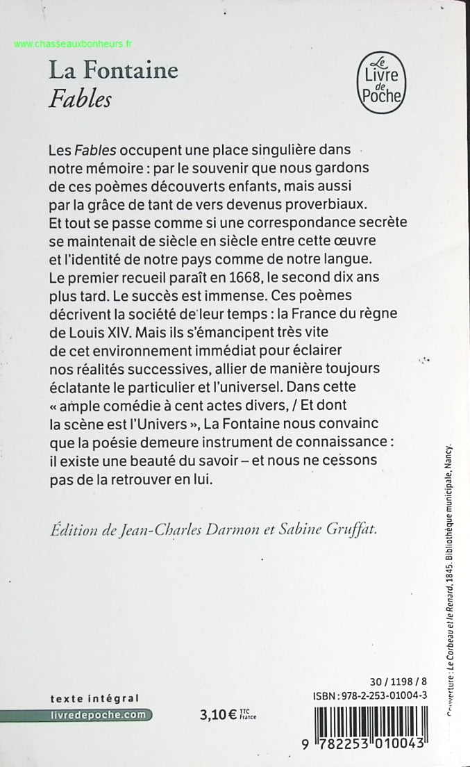 Fables - Jean de La Fontaine - book