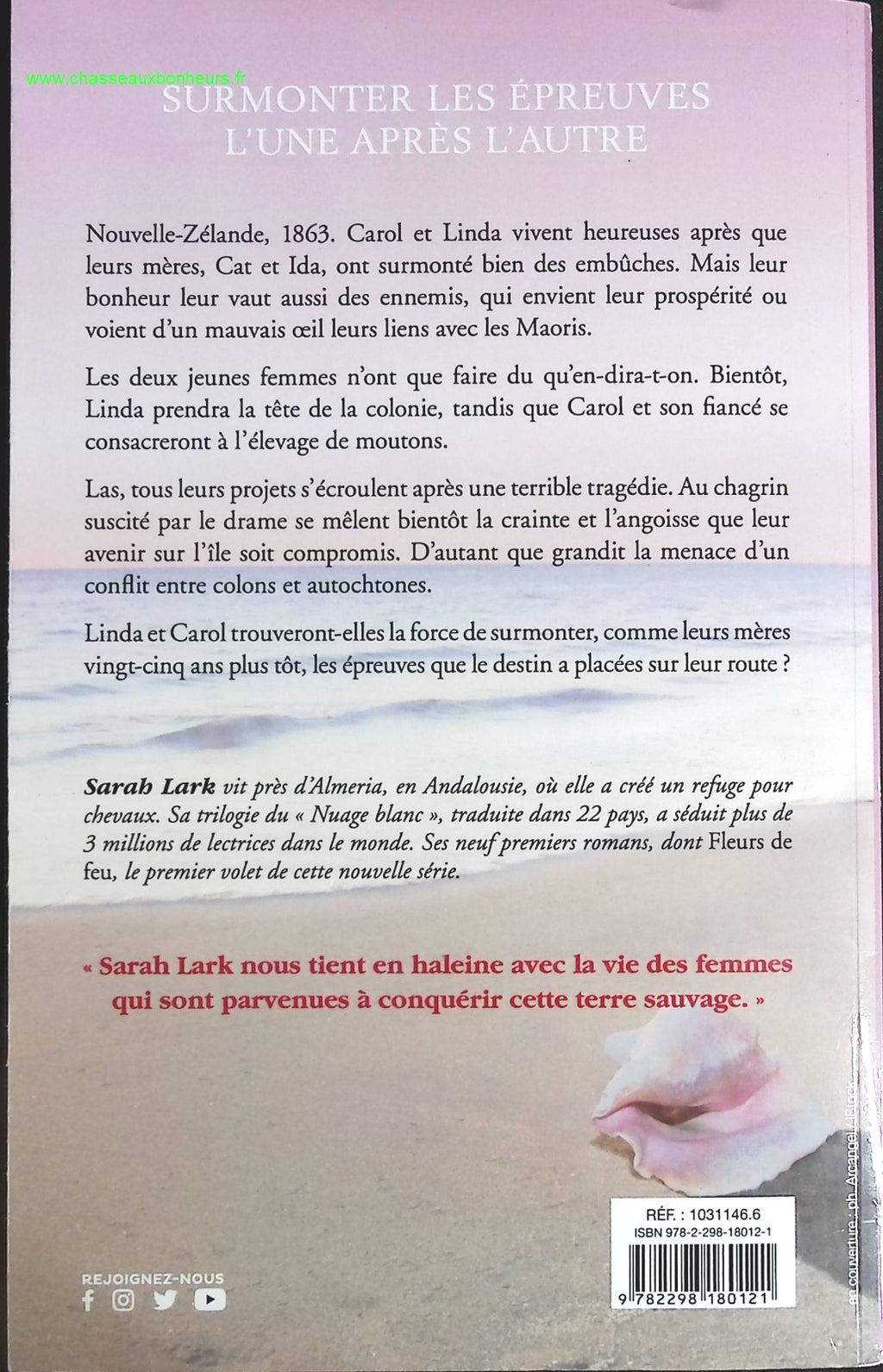 Le chant des coquillages - Sarah Lark - livre