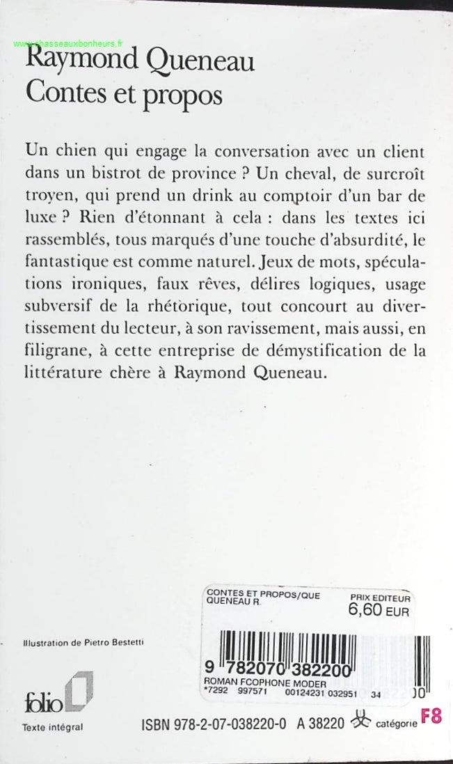 Contes et Propos - Raymond Queneau - livre