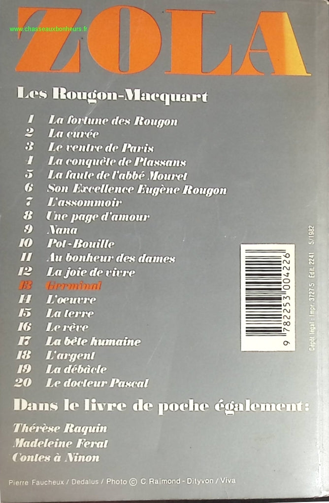 Germinal - Emile Zola - livre