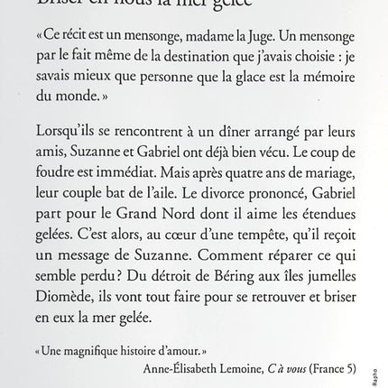 Briser en nous la mer gelée - Erik Orsenna - livre