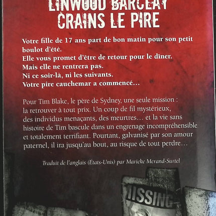 Crains le pire - Linwood Barclay - livre