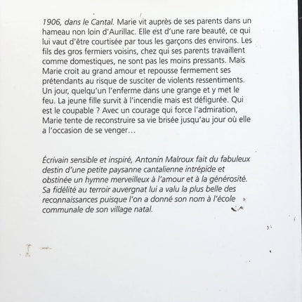 Marie des Adrets - Antonin Malroux - livre