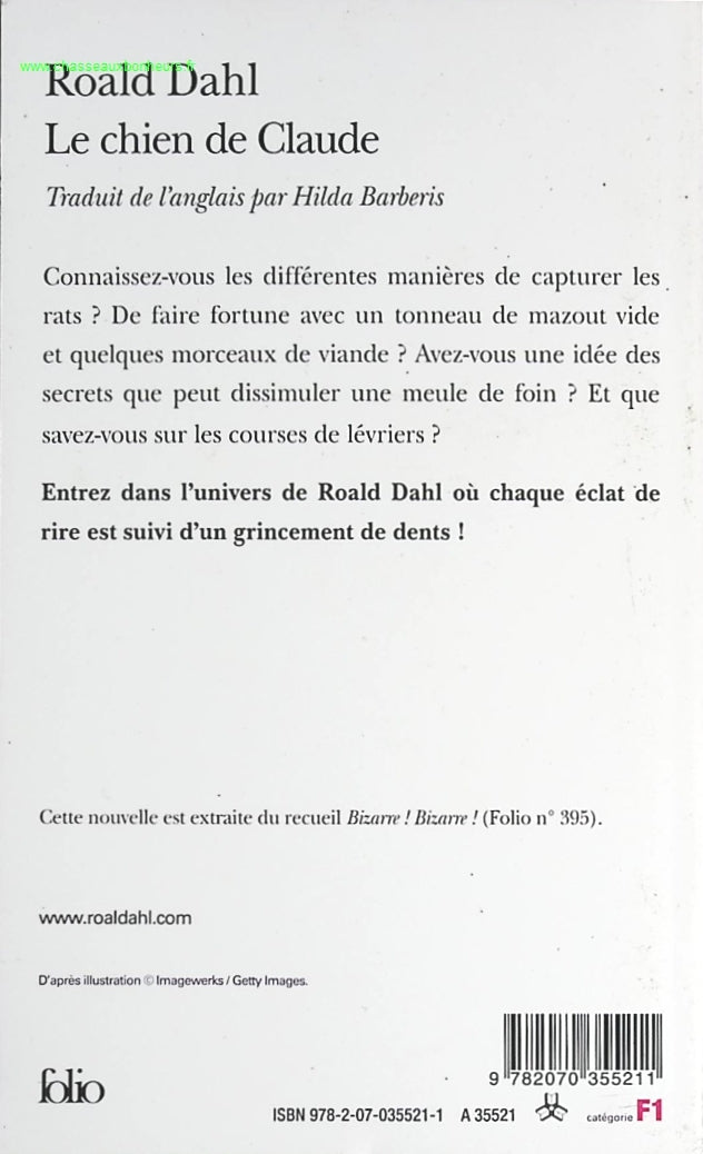 Le chien de Claude - Roald Dahl - livre