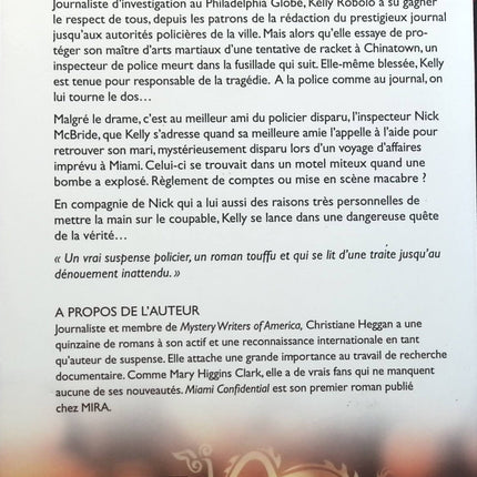 Miami Confidential - Christiane Heggan - Livre