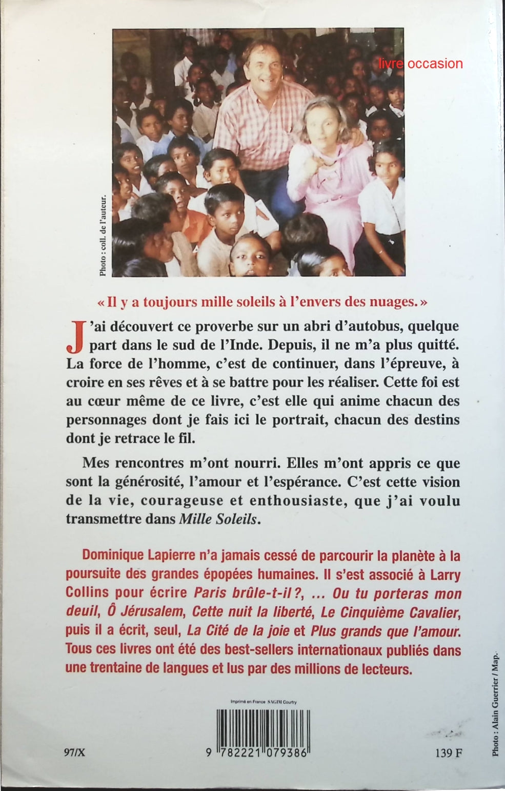 Mille soleils - Dominique Lapierre - Livre