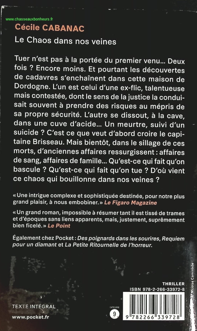 Le Chaos dans nos veines - Cécile Cabanac - livre