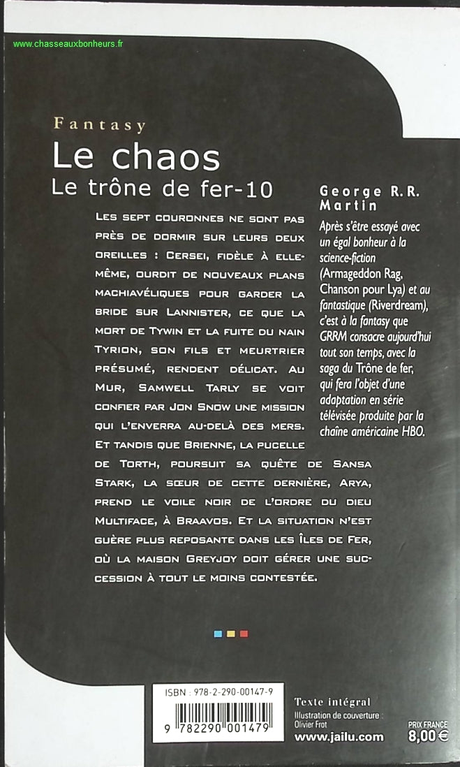 Le Trône de fer, 10 - Le chaos - George R.R. Martin - livre