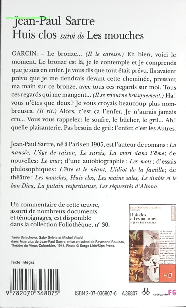 In Camera / The Flies - Jean-Paul Sartre - Book