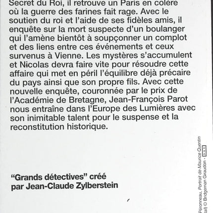 Le Sang des Farines – roman policier historique XVIIe siècle enquête et mystères – Jean-François Parot - livre