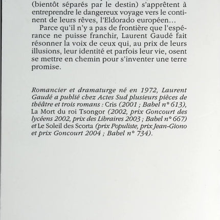 Eldorado - Laurent Gaudé - livre