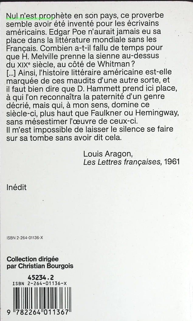 Le Salaire du crime - Dashiell Hammett - livre