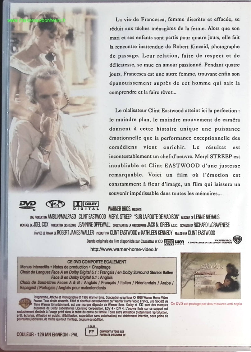 Sur la route de Madison - Clint Eastwood - DVD
