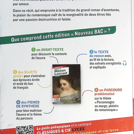 Manon Lescaut - Antoine François Prévost - livre