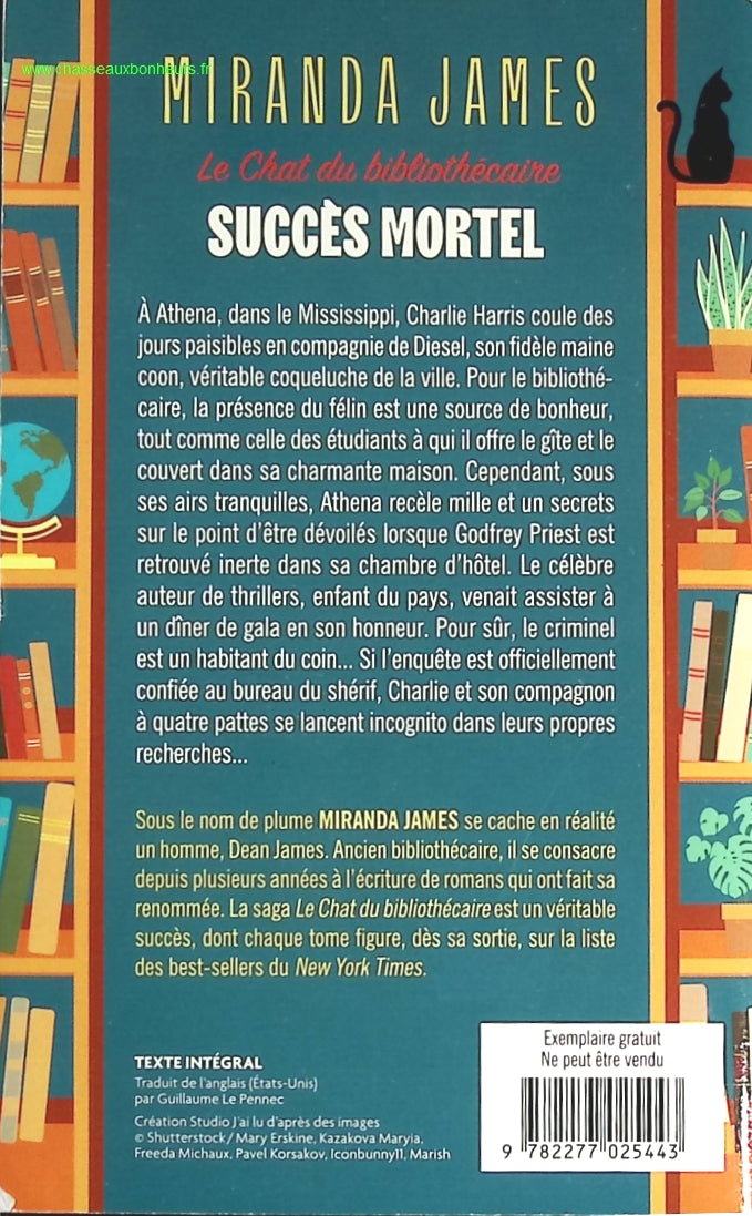 Le Chat Du Bibliothécaire - Tome 1 - Succès Mortel - Miranda James - livre