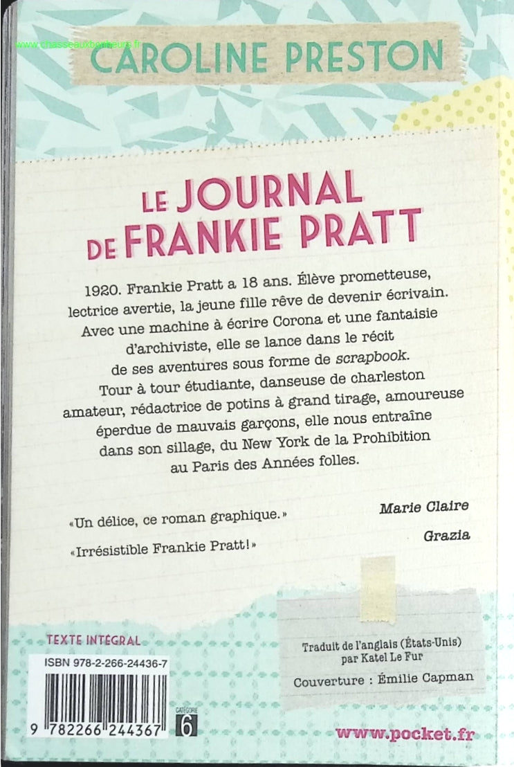 Le Journal de Frankie Pratt - Caroline Preston - livre