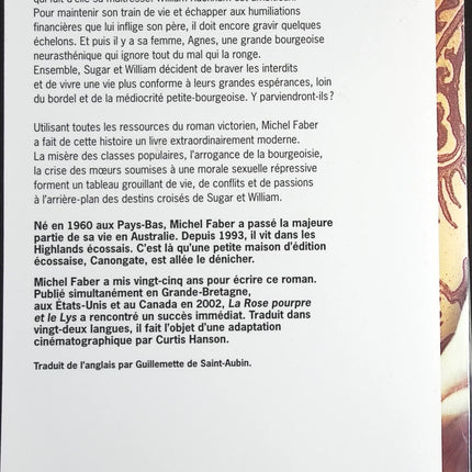 La Rose pourpre et le Lys - Michel Faber - livre