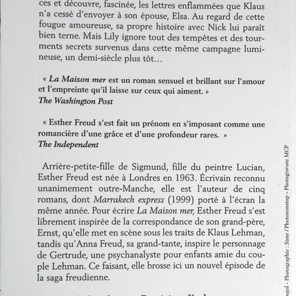 La maison mer - Esther Freud - livre