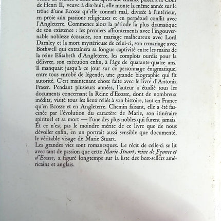 Marie Stuart reine de France et d'Ecosse - Antonia Fraser - livre