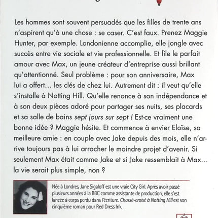 Chassé-croisé à Notting Hill - Jane Sigaloff - livre