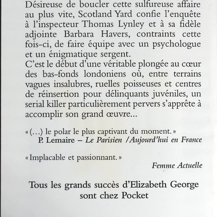 Sans l'ombre d'un témoin - Elizabeth George - livre