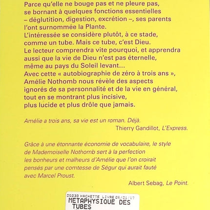 Métaphysique des tubes - Amélie Nothomb - livre