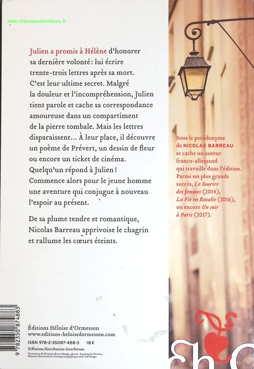 Trente-trois fois mon amour - Nicolas Barreau - livre