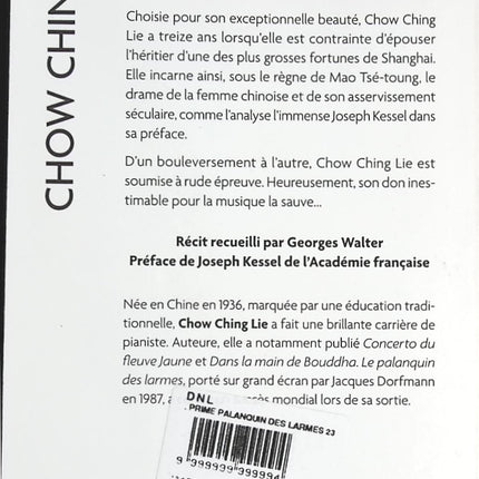 Le palanquin des larmes - Chow Ching Lie - livre