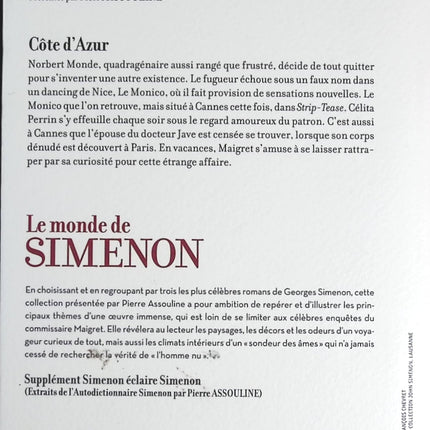 Le monde de Simenon - Pierre Assouline - livre