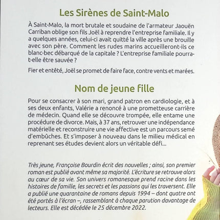 Les sirènes de Saint-Malo - Nom de jeune fille - Françoise Bourdin - livre