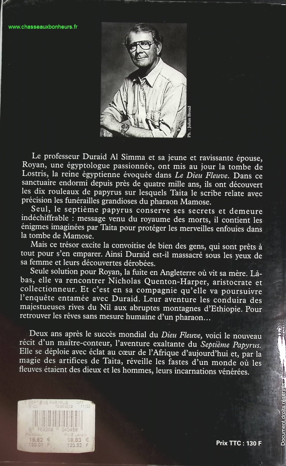 Le septième papyrus - Wilbur SMITH - livre