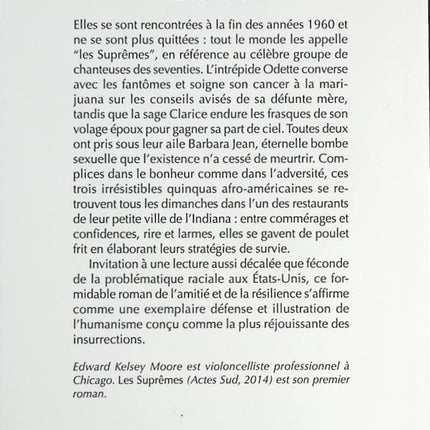 Les Suprêmes - Edward Kelsey Moore - livre