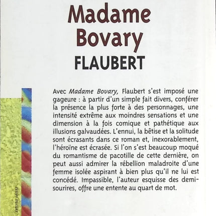 Madame Bovary - Gustave Flaubert - livre