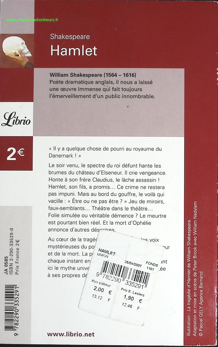 Hamlet - William Shakespeare - livre