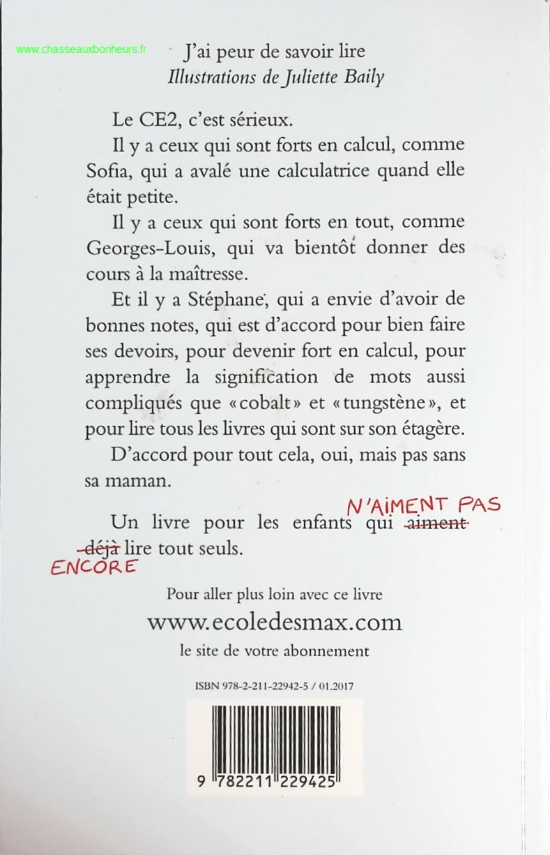 J'ai peur de savoir lire - Olivier De Solminihac - livre