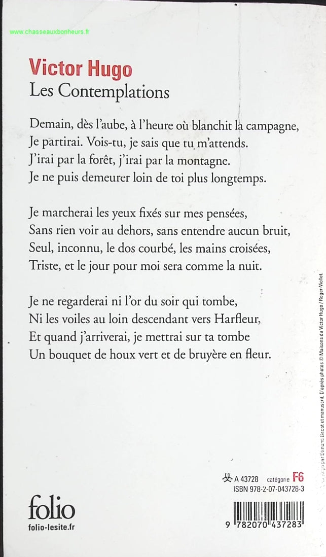 Les Contemplations - Victor Hugo - livre