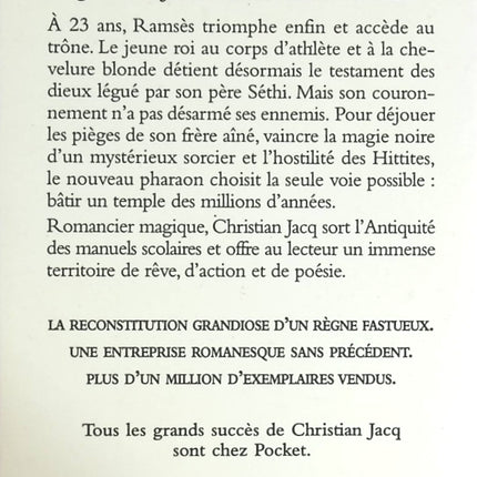 Ramses - 2 - The Temple of Millions of Years - Christian Jacq - book