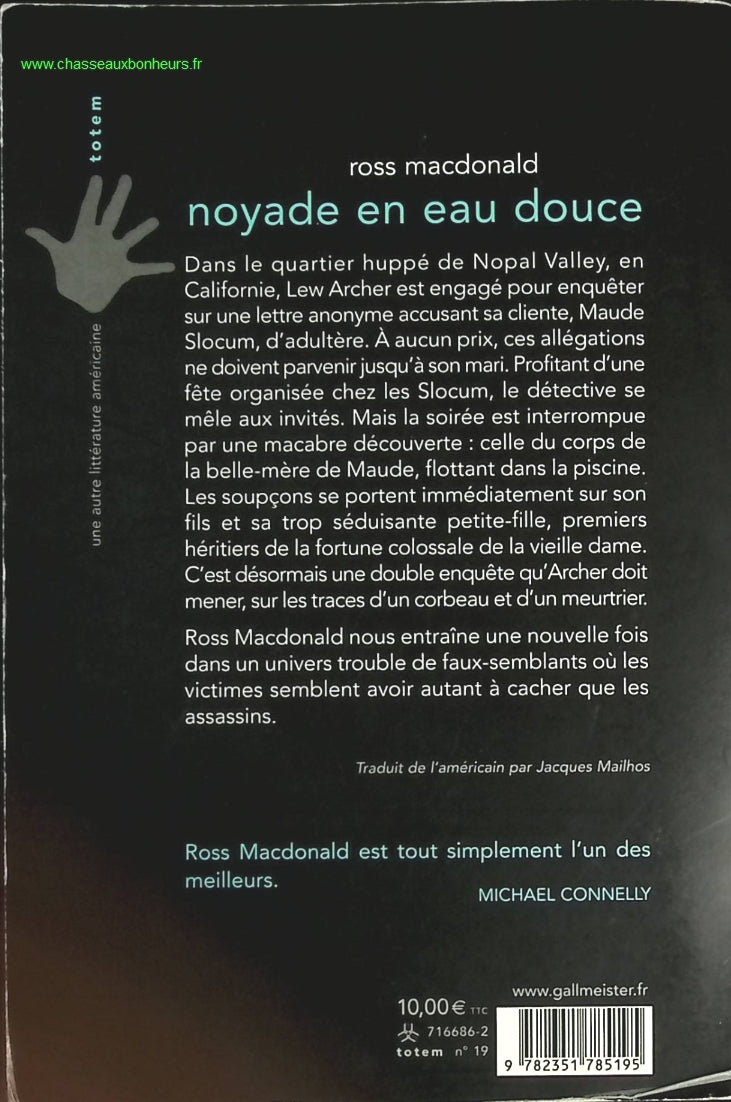 Noyade en eau douce - Ross Macdonald - livre