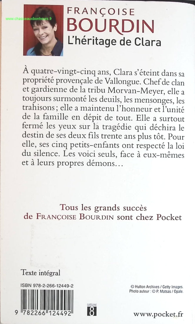 L'Héritage de Clara - Françoise Bourdin - livre