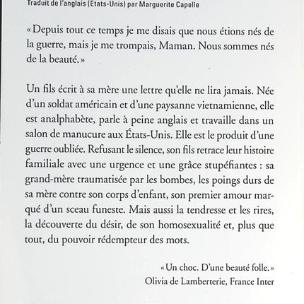 Un bref instant de splendeur - Ocean Vuong - livre